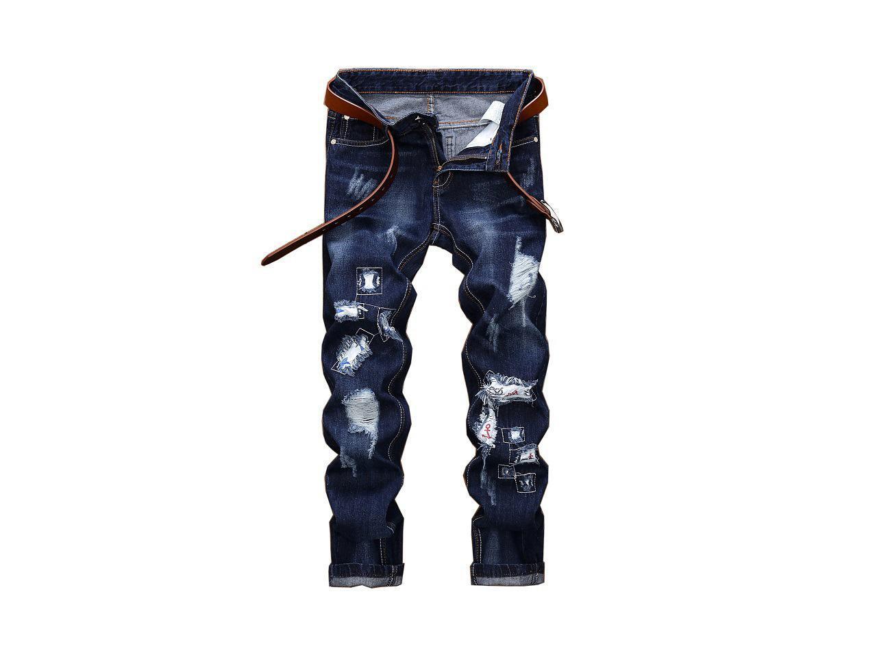 mens ripped jeans designer