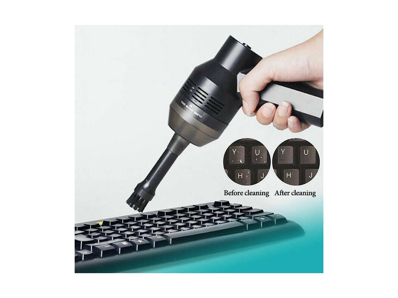 Computer Piano Car Keyboard Cleaner Mini Powerful Keyboard Vacuum USB Cordless Computer Vacuum Cleaner with 2 Vacuum Nozzles & 2 Washable Filters for Laptop Makeup Bag Pet House