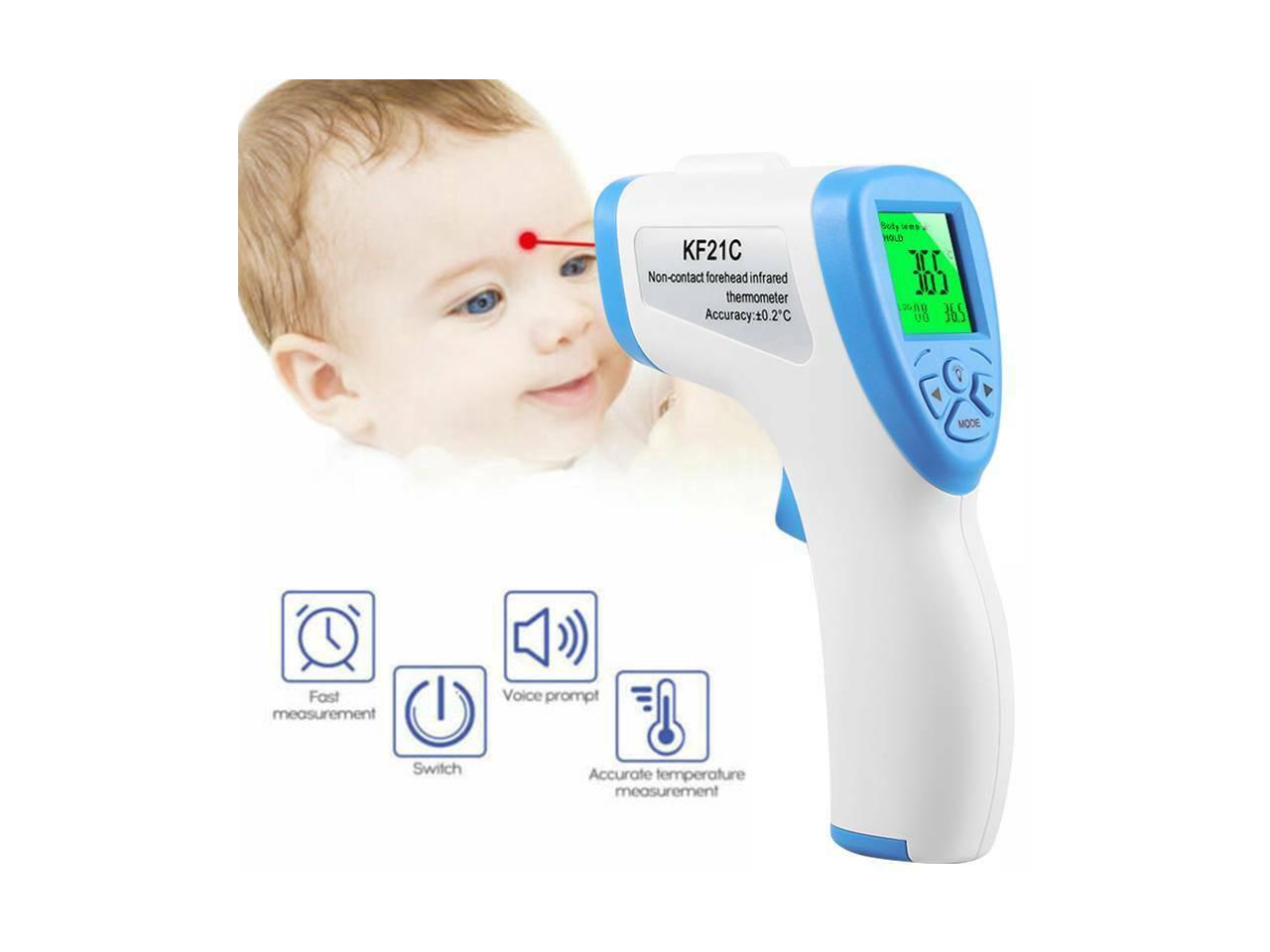 ALERTCARE Forehead Thermometer for Adults Non Contact Infrared Thermometer with LCD Display for Adults Kids Toddler Baby /& Infant Built-in Fever Alarm Fast Accurate Reading Clinically Tested