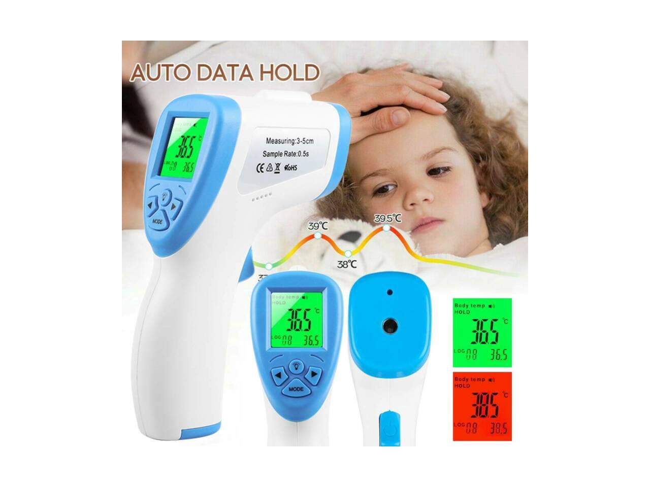 Infrared Forehead Thermometer No-Touch Adult Temperature Fever LCD Digital Temp 
