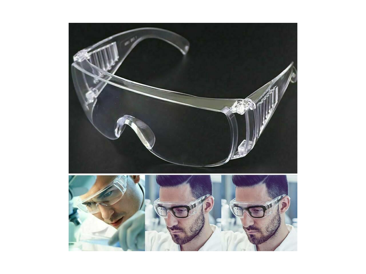 Clear Safety Goggles Over Glasses Lab Eye Wear Protection Anti Droplet