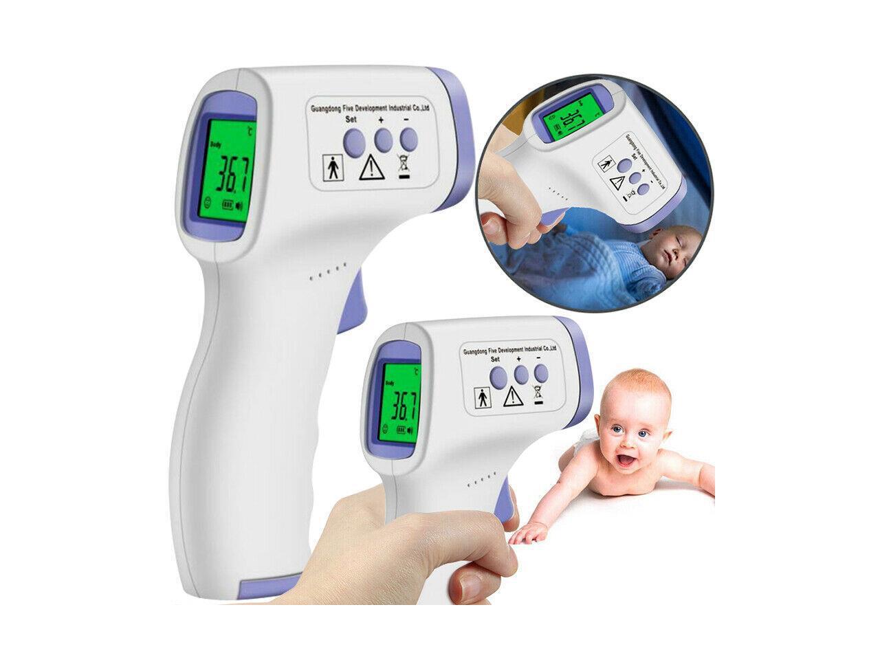 No-contact Touch IR Infrared Digital LCD Thermometer Head Forehead Baby Adult US 