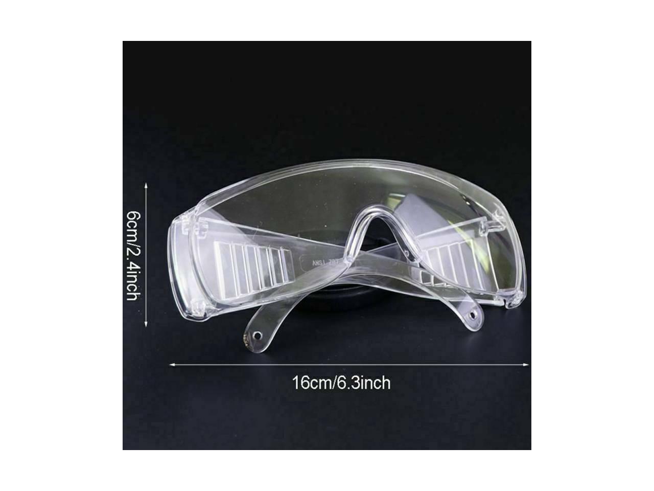 Clear Safety Goggles Over Glasses Lab Eye Wear Protection Anti Droplet