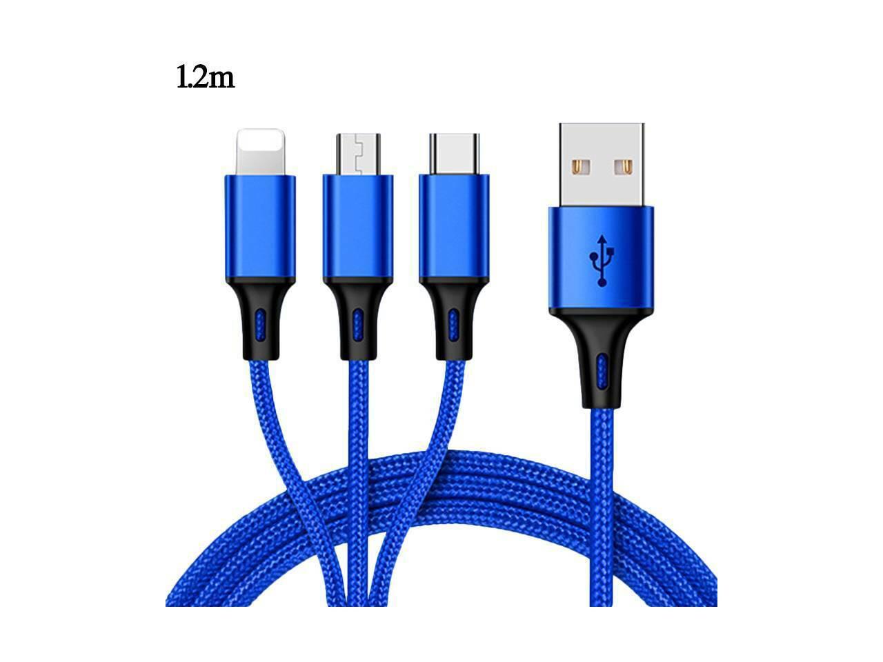 3-in-1 Retractable USB Charging Cable Sheet Music Fast Charging Print Charger Cord Compatible with Cell Phones Tablets Universal Use 