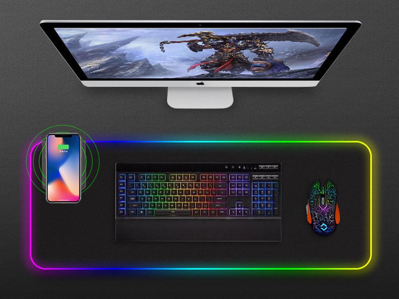 Game Mouse Pad RGB Light Mouse Pad Phantom Color Hard Belt Phone