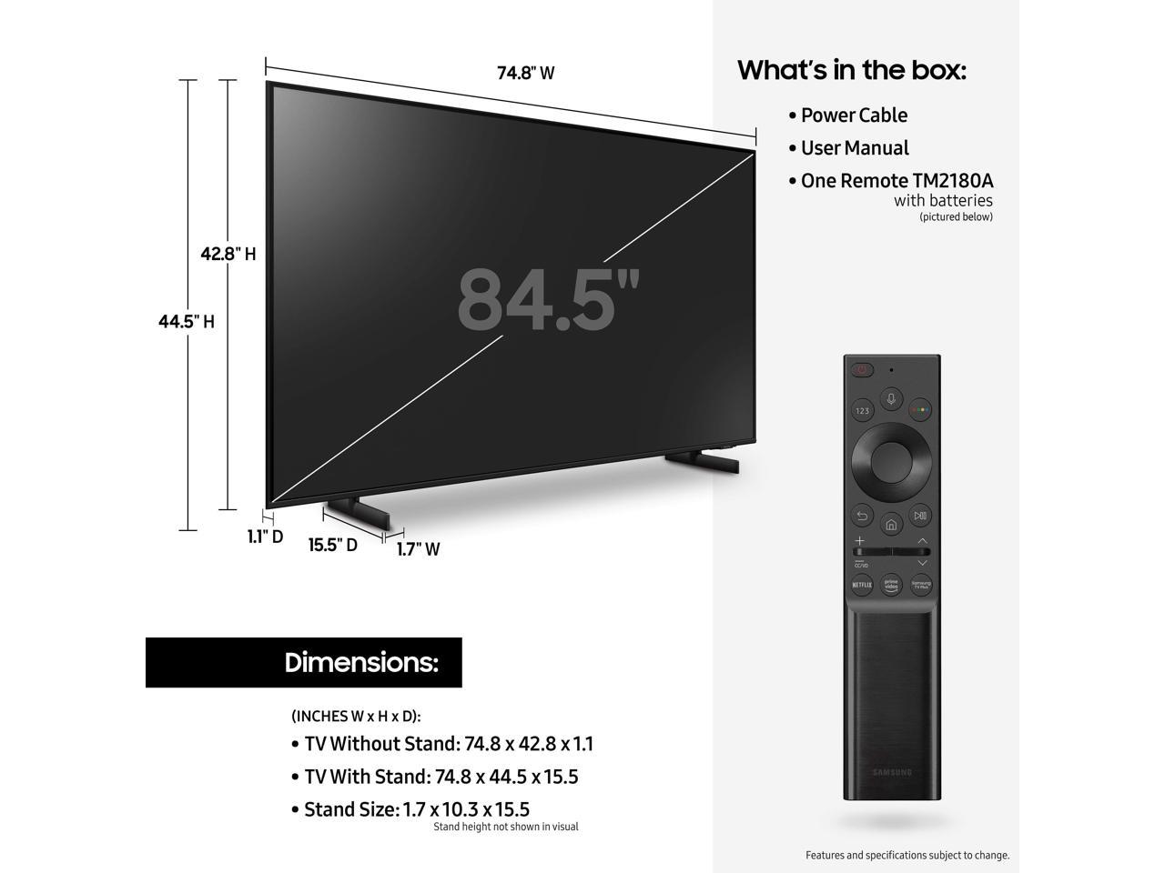 Samsung UN85AU8000FXZA 4K LED (2021)