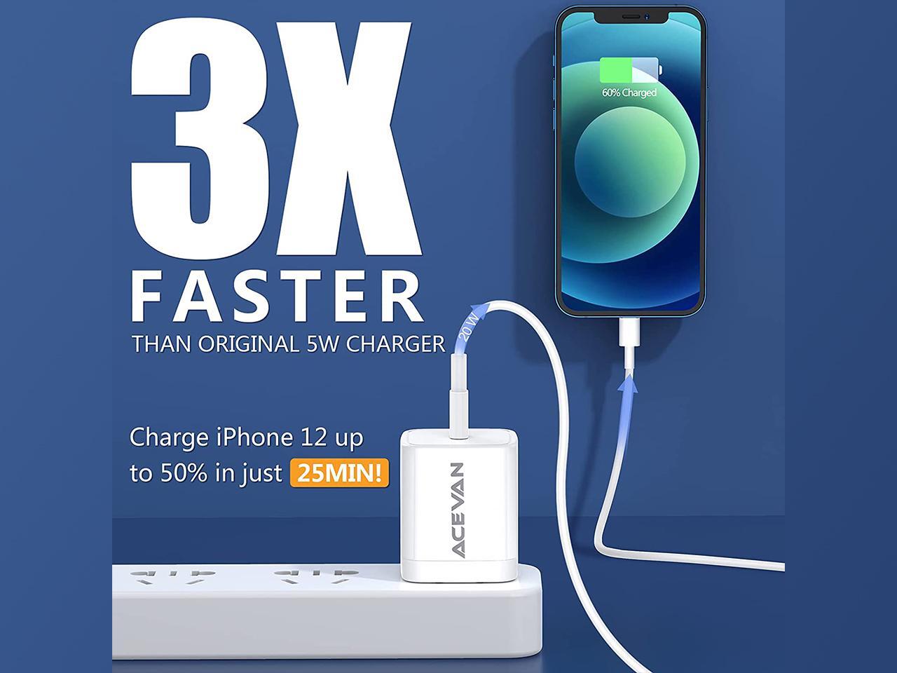 iPhone 13 Charger, USB C Charger Block PD 3.0 Fast Charger, 20W Power
