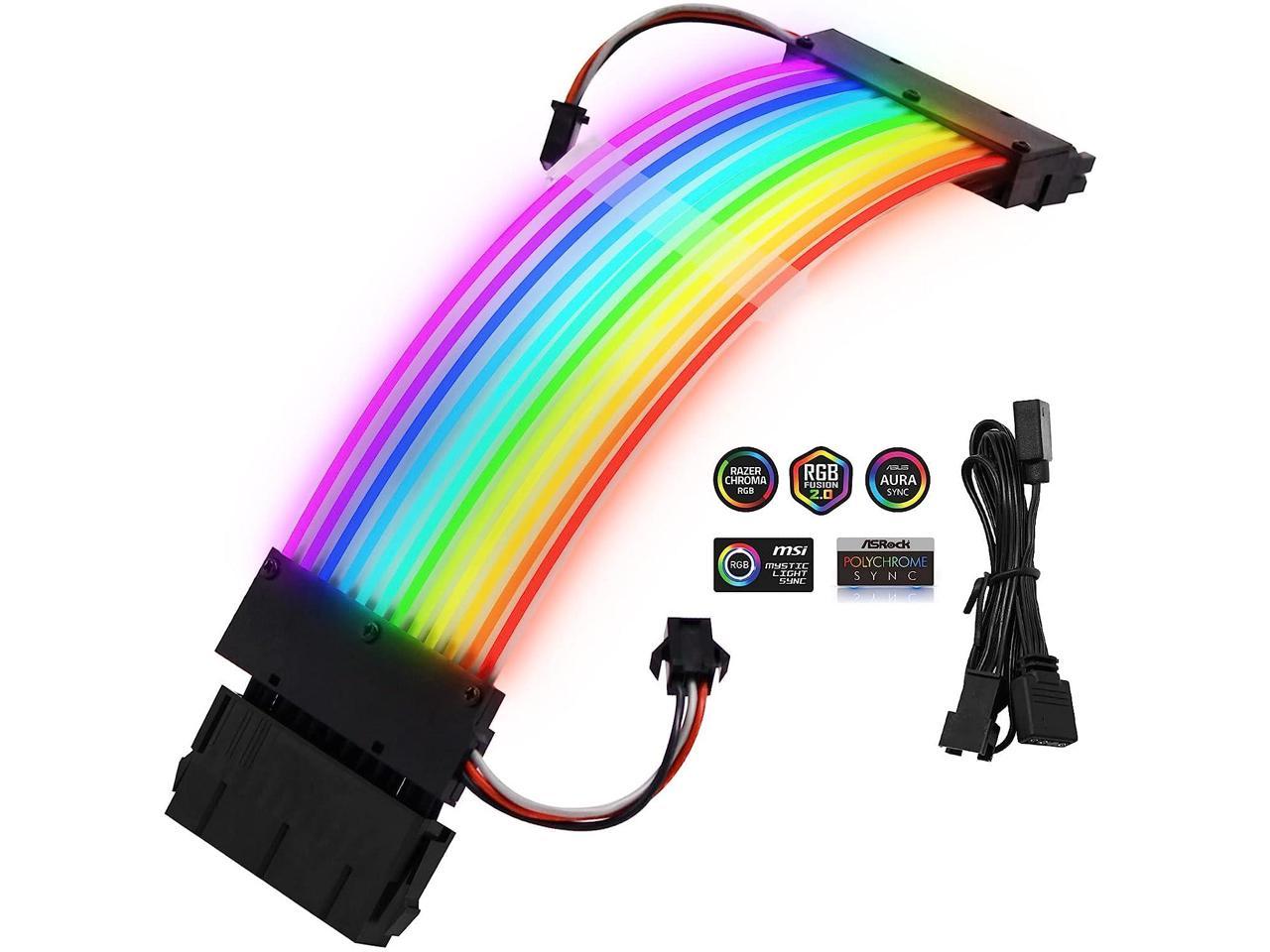 ARGB Extension Cable Kit 24-Pin ATX Motherboard 8-Pin PCIE 8-Pin GPU ...