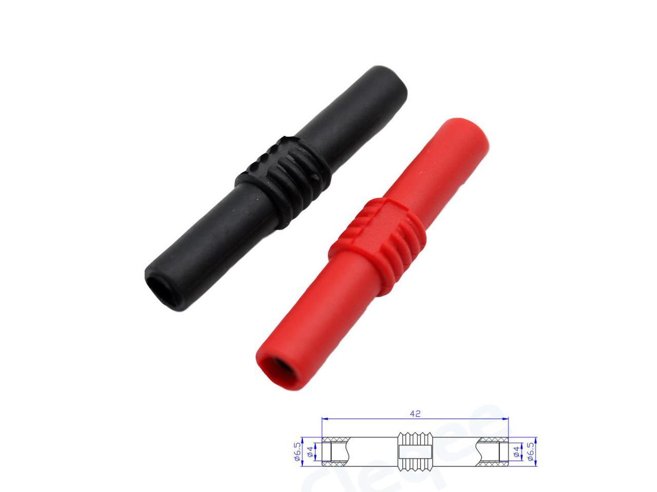 Details about   4PCS 4mm Insulated Female to Female Banana Jack Coupler Adapter Connector 