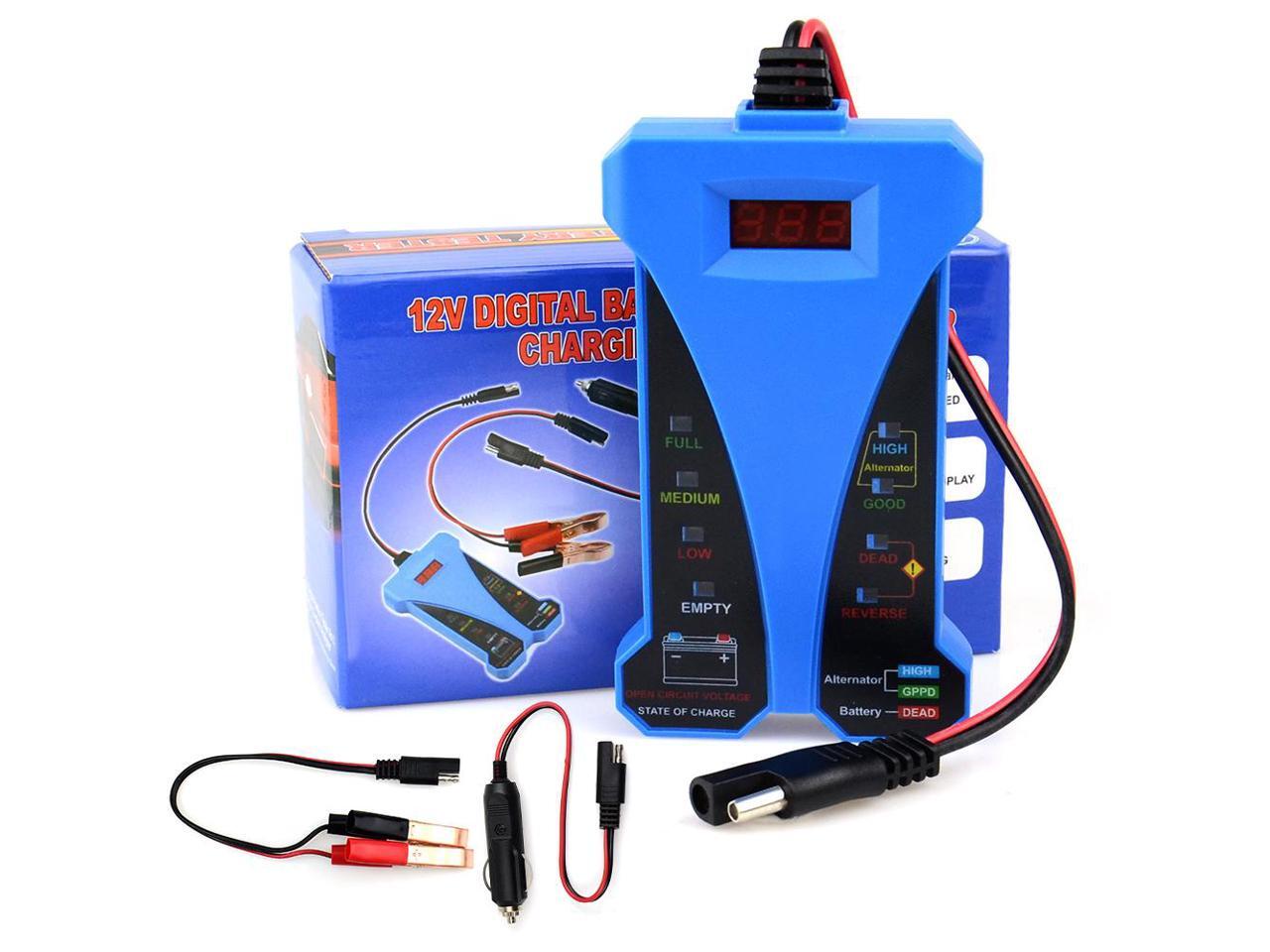 Car Tester 12V Digital Alternator Tester 6 LED Lights Display Car