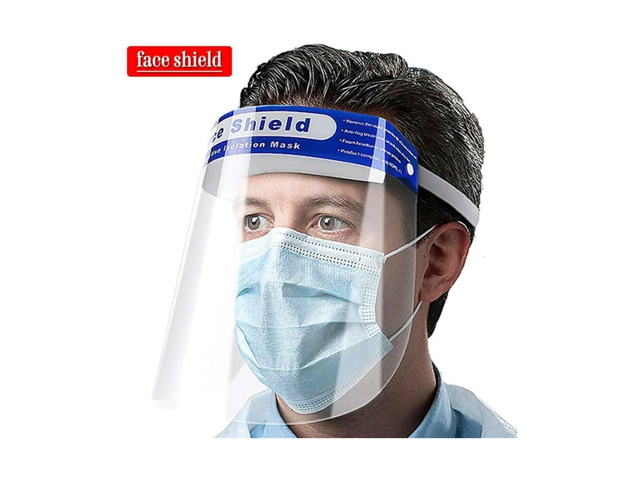 2 Tlg Safety Full Face Shield Klarglas Glasstaubfeste Schutzfolienwerkzeuge Neu 