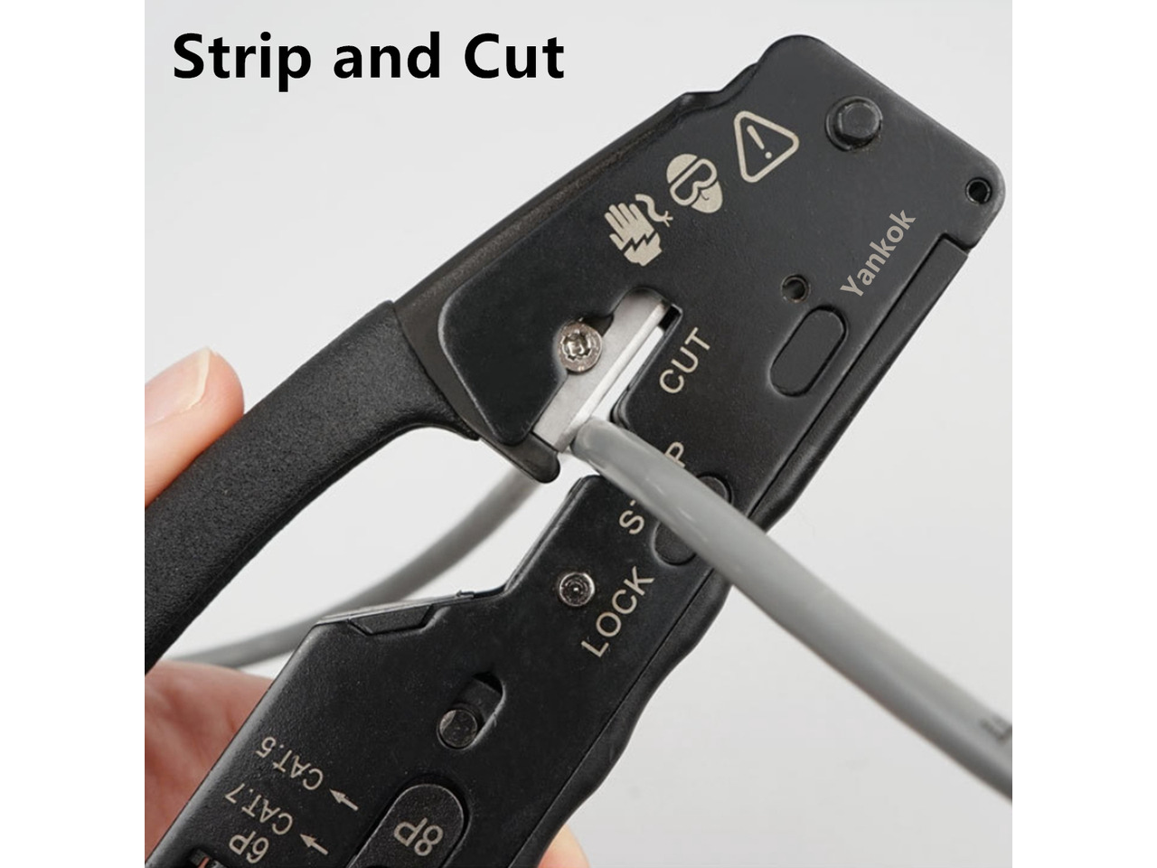 Cat5 Cat6 Cat7 Pass Through Crimper For RJ45 RJ12 RJ11 Network Connectors Modular Plugs Ethernet Cables EZ Crimp Tool
