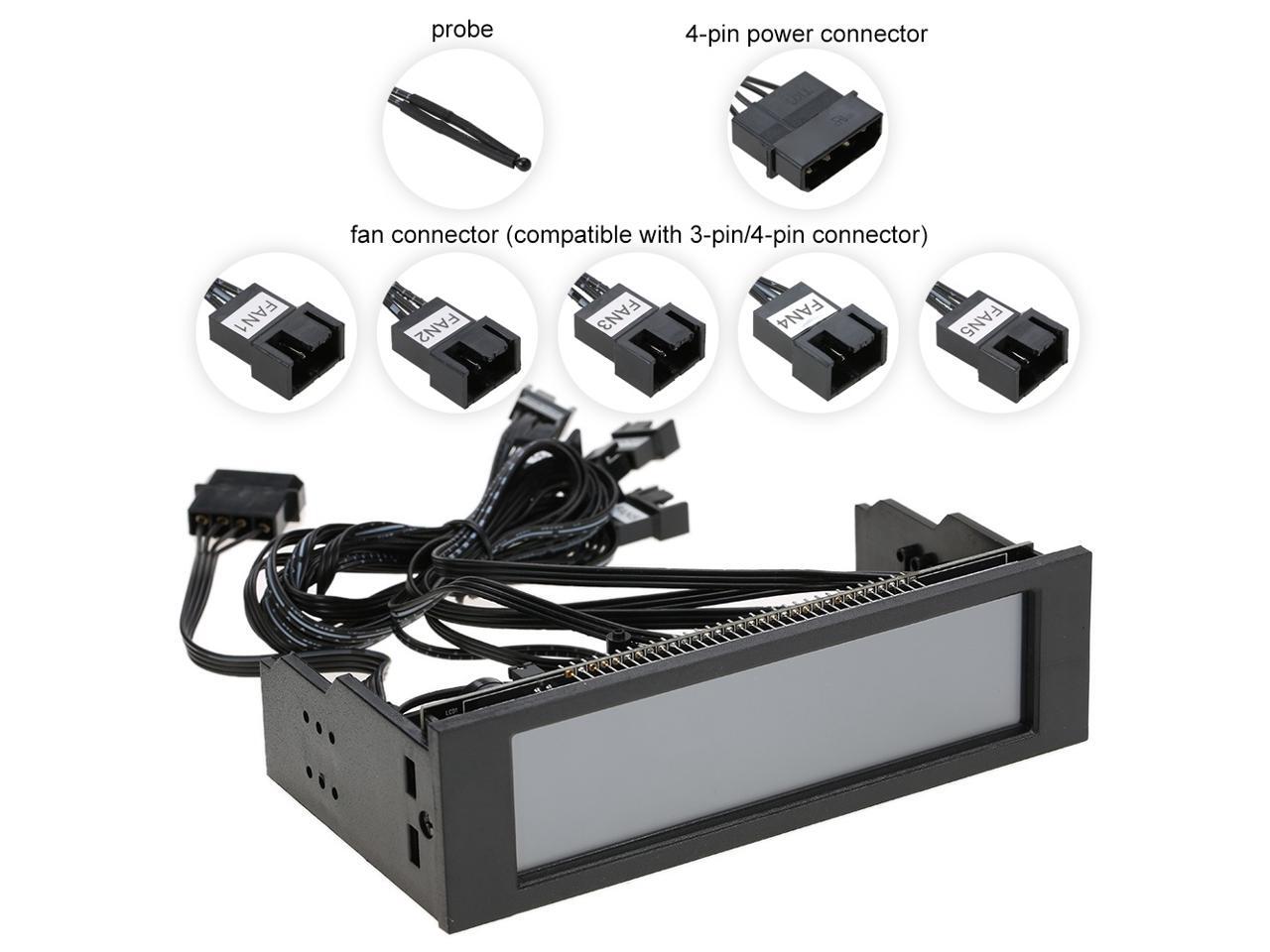 STW 5.25" Fan Controller 5 Channel Touchscreen Fan