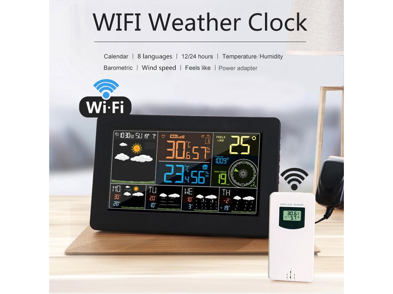 Multifunctional Color WiFi Weather Station APP Control Smart Weather