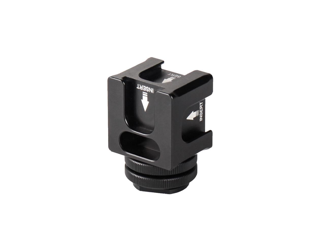 Universal Aluminium Alloy Cold Shoe Camera Mount Adapter with 4 Cold