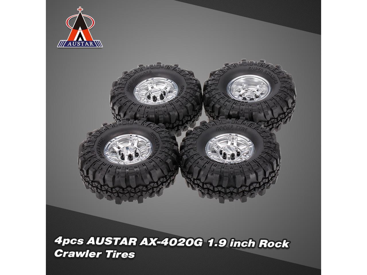 4x AUSTAR AX-3020 1.9 Inch Crawler Tires for 1//10 Traxxas Redcat RC4WD RC Car