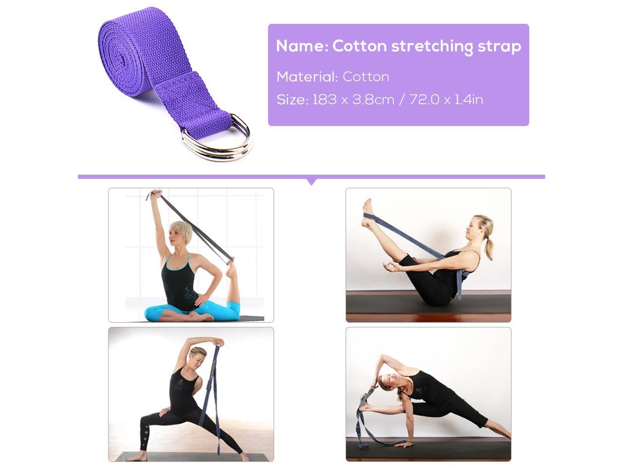 2pcs EVA Yoga Blocks 1pcs Cotton Yoga Strap Stability Blocks Yoga Strap Set C1P8 