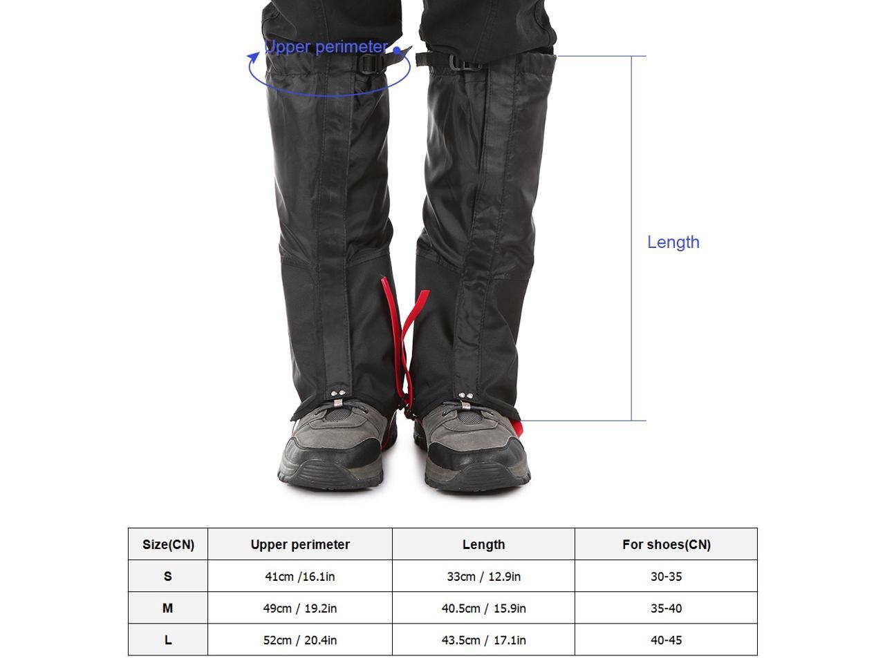 Outdoor Mountain Snow Leg Gaiters Windproof Waterproof Shoes Cover 