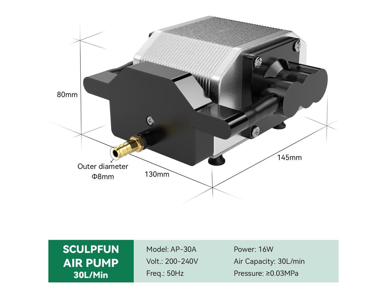 SCULPFUN 30L/Min Laser Air Assist Pump Air Compressor for S10 Laser