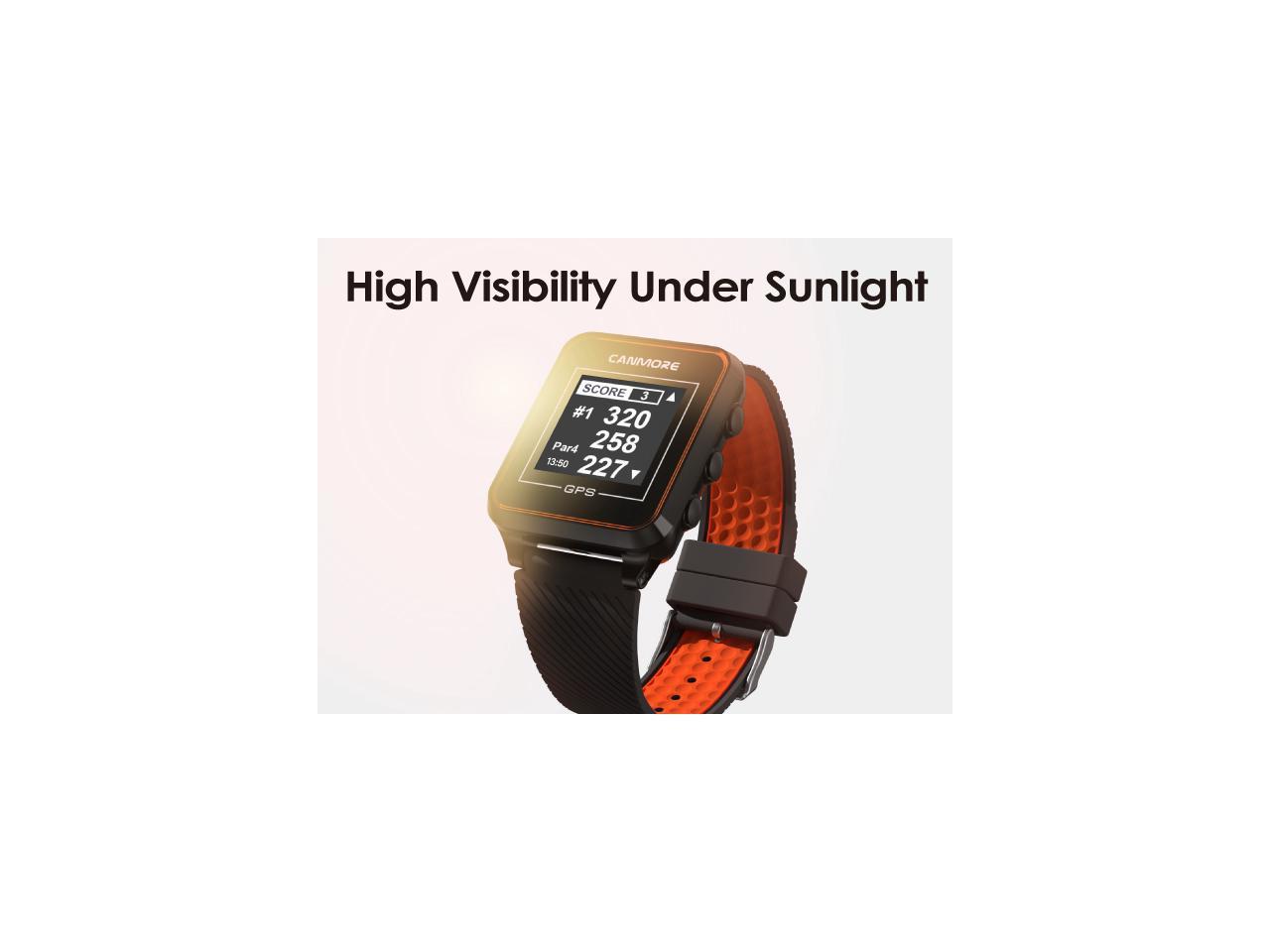 CANMORE TW353 GPS Golf Watch Black Preload 38,000 Worldwide Golf