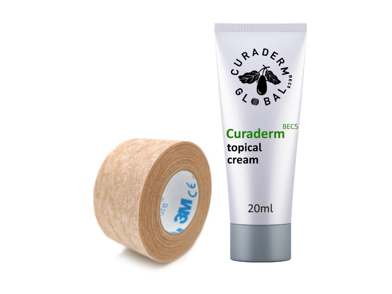 Curaderm BEC5 Cream 20ml Topical Cream + 3M Micropore Tape - Newegg.com