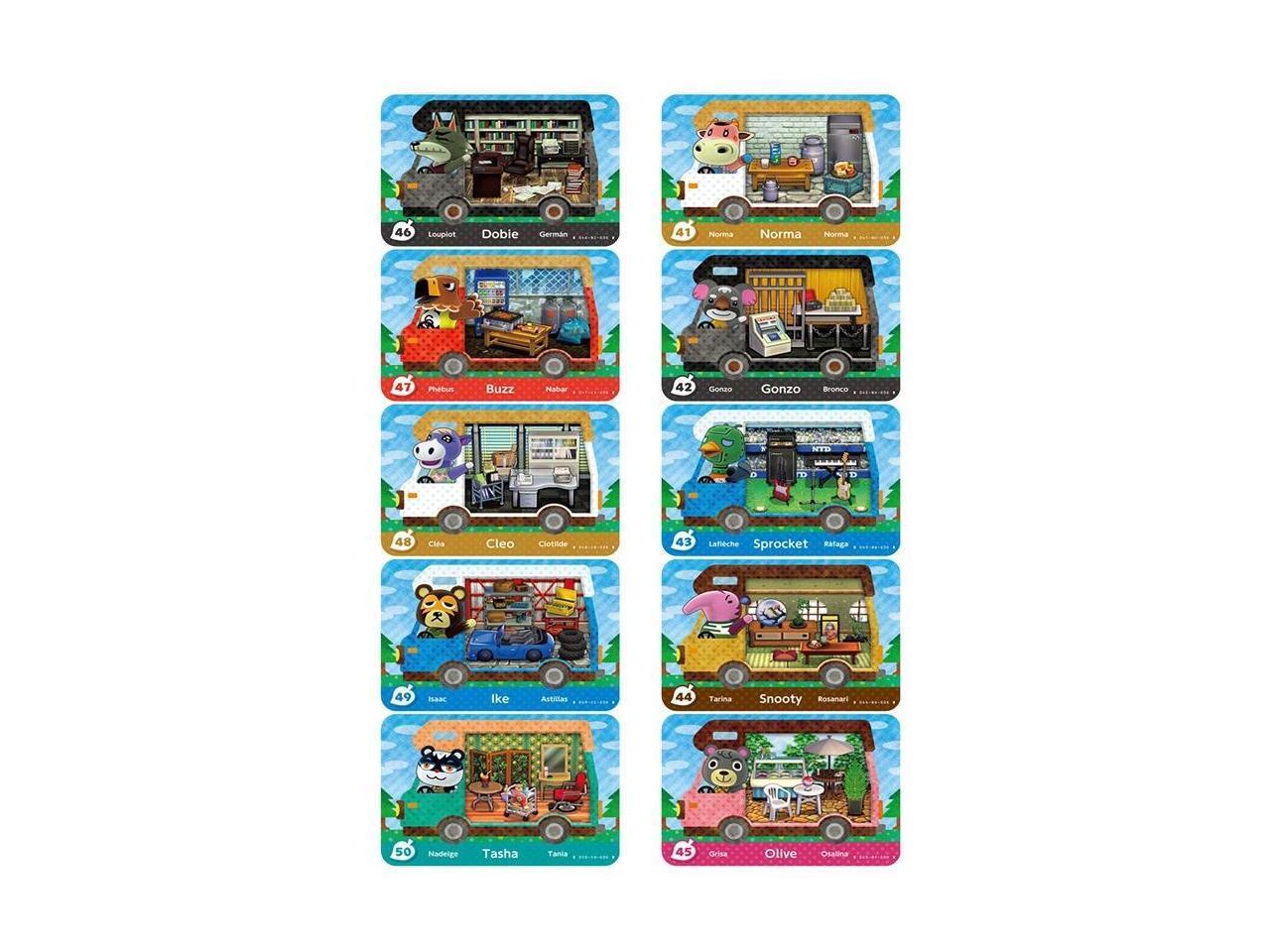 Animal Crossing-50PCS Animal Crossing Series Customized Recreational Vehicle Full Set Amiibo NFC ...