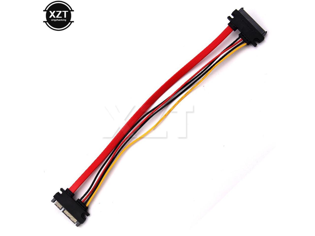 Computer Cables SATA Extender Cable 22Pin Male to Female 7+15 Pin Serial ATA SATA Data Power Combo Extension Cables Cord 30CM Yoton Cable Length: Other 