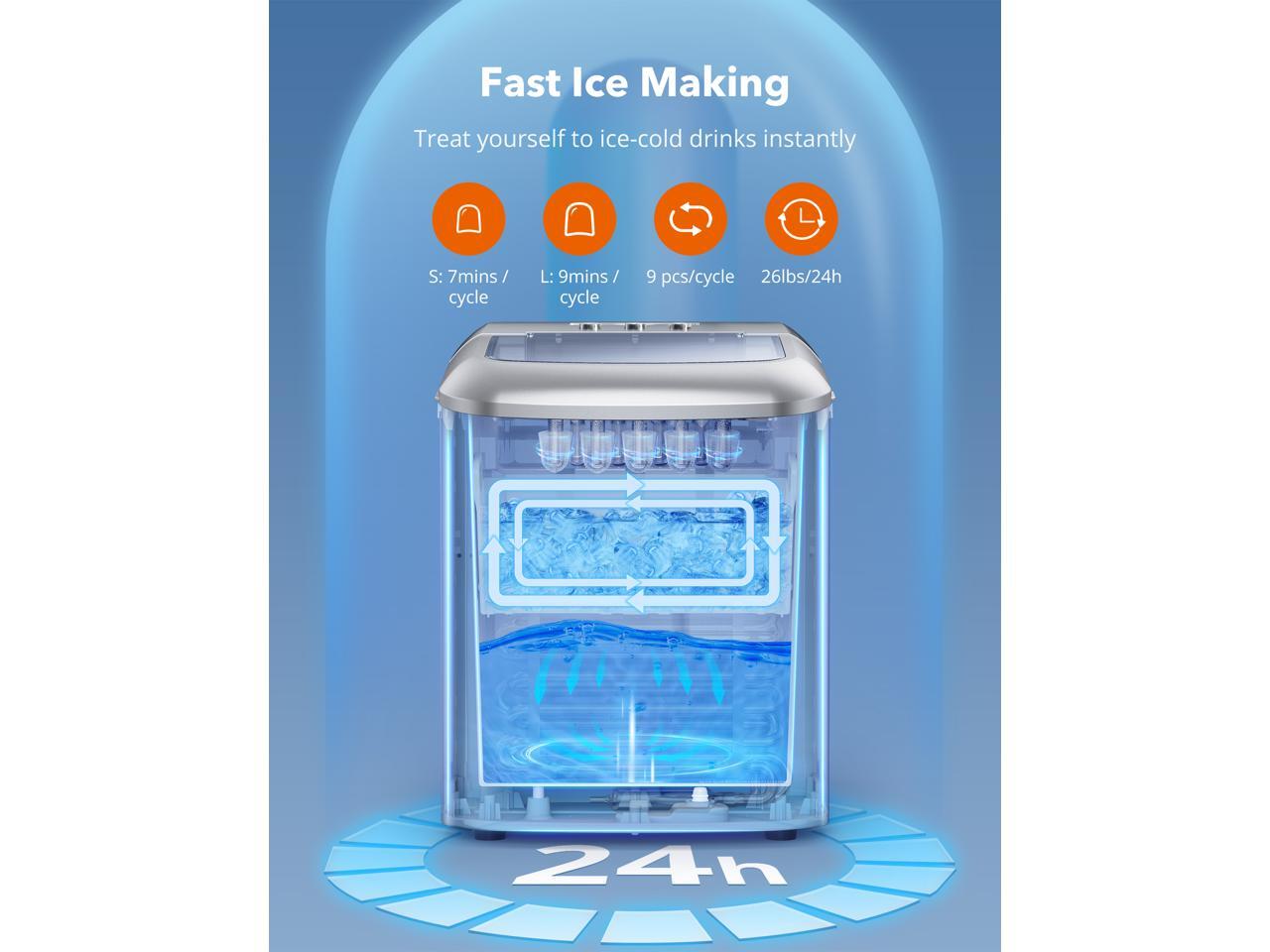 TaoTronics Ice Maker Countertop Machine with LCD Display, SelfCleaning