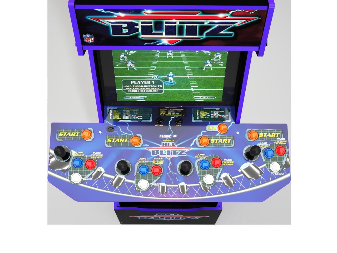 Arcade1Up NFL Blitz Legends Arcade Machine, Lit Marquee & Riser ...