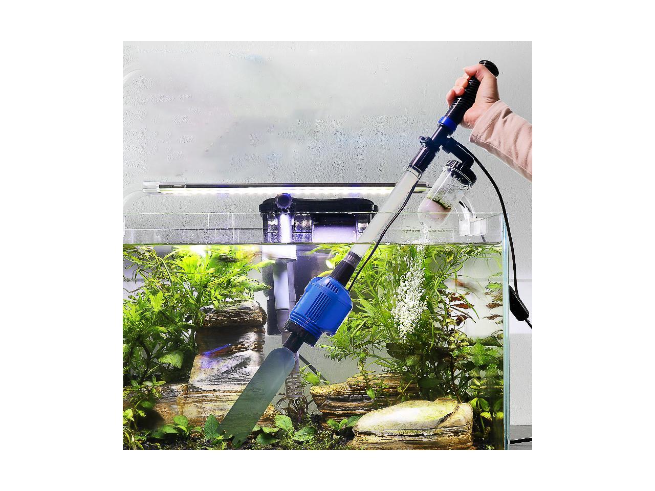 Aquarium Fish Tank Gravel Sand Cleaner 16w Electric Fish Tank Vacuum Cleaner with Telescopic Sleeve Aquarium Gravel Cleaner Kit 1.6M Maximum Lift