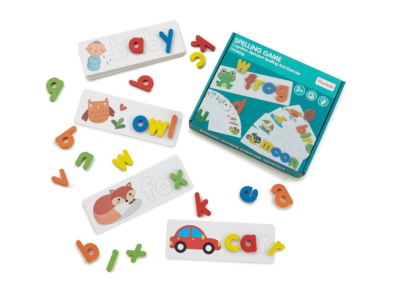 Refasy Matching Letter Games See and Spell Learning Toys Preschool Educational Toys for Toddler