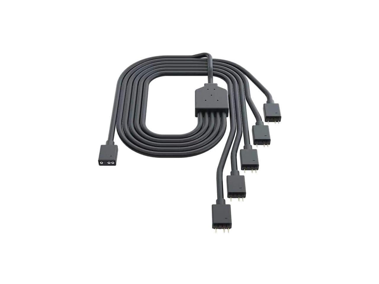 Cooler Master 1-to-5 Addressable RGB Splitter Cable Universal 3-pin ...