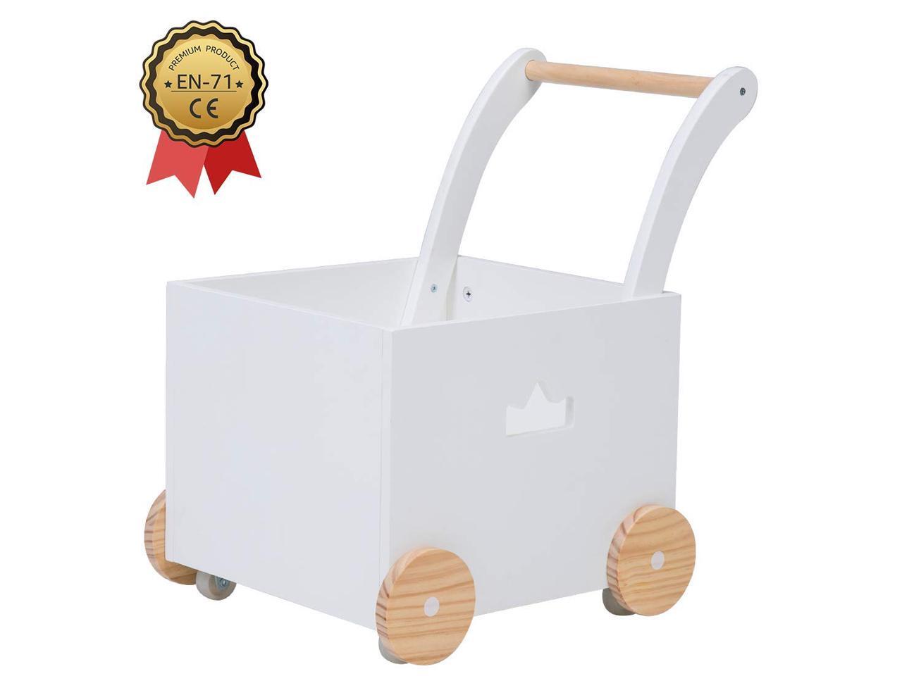 wooden push cart with blocks