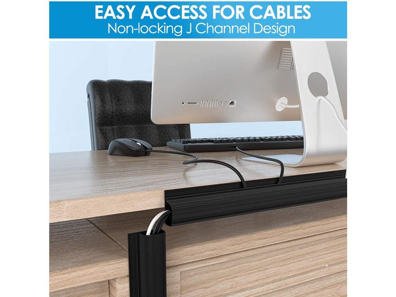 Updated J Channel Cable Raceway 94 Desk Cord Organizer JCCR05