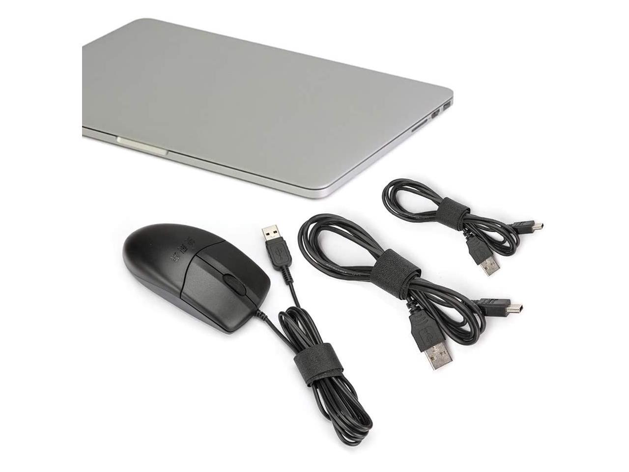 60PCS Reusable Cable Ties, Travel Wire & Cord Straps Organizer, Under Desk Cable Management for