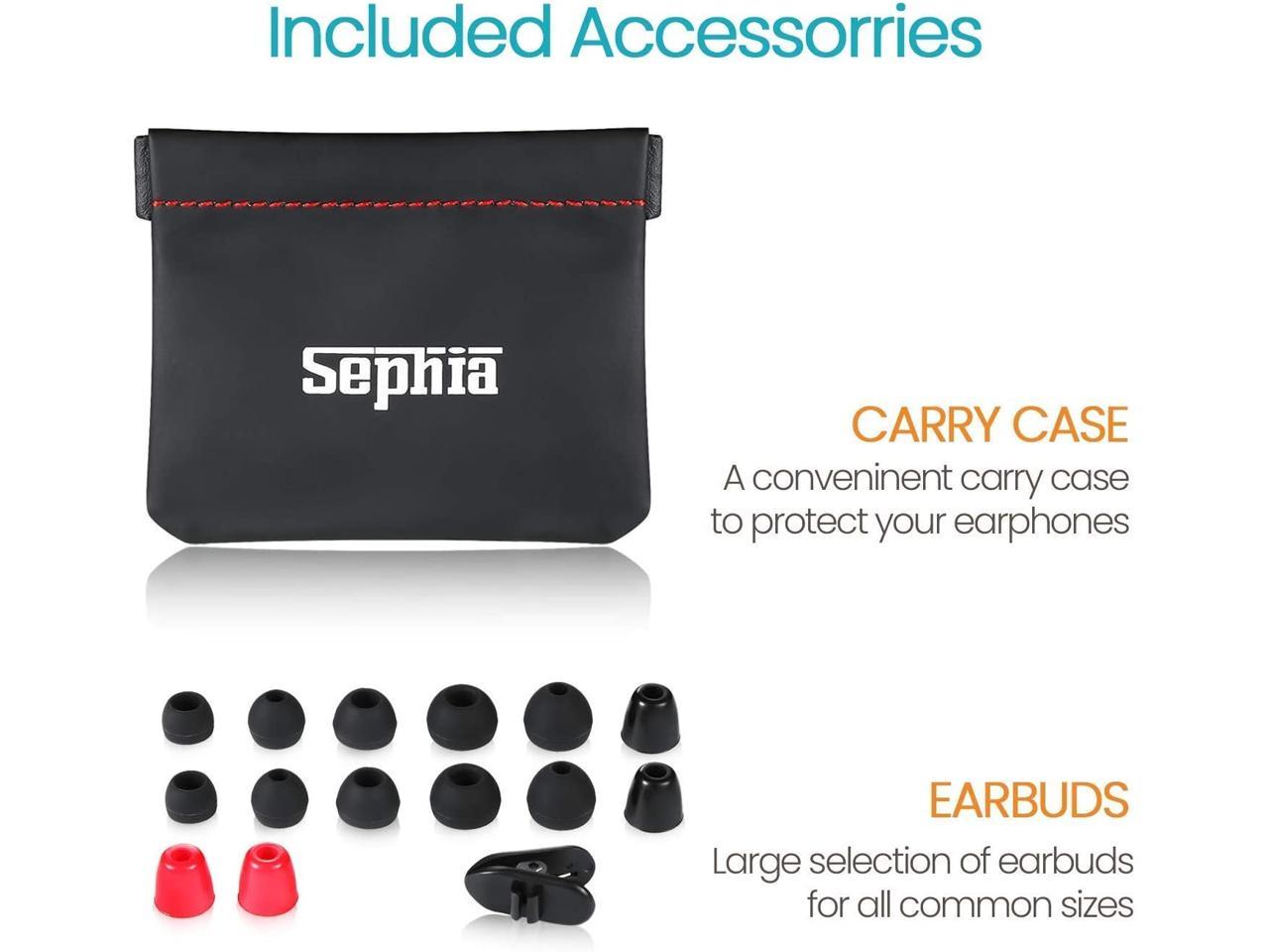Sephia SP3060VC Earphones with Mic and Volume Control, Noise 