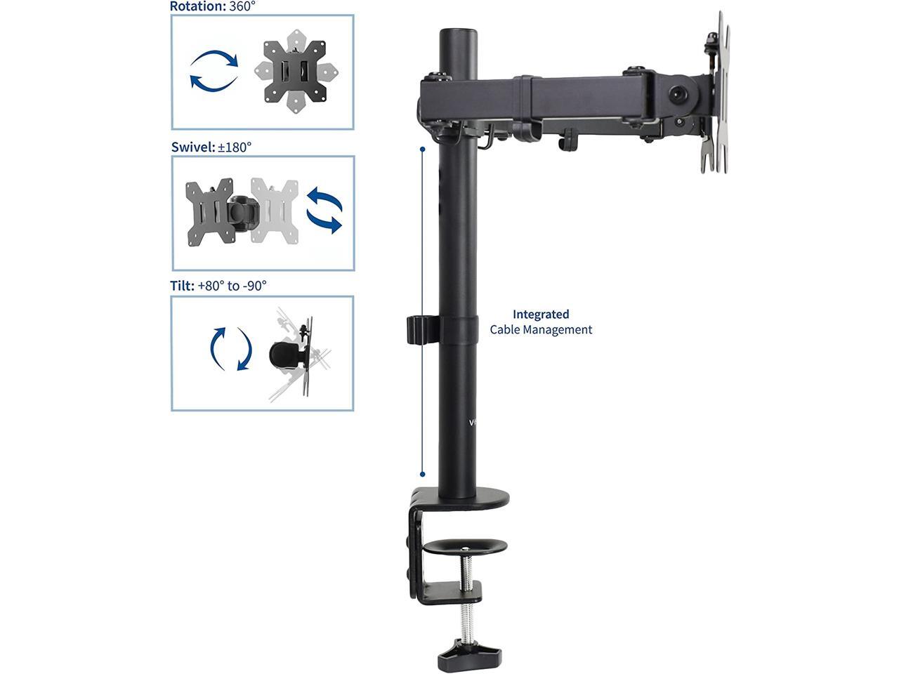 VIVO Dual LCD Monitor Desk Mount Stand Heavy Duty Fully Adjustable Fits