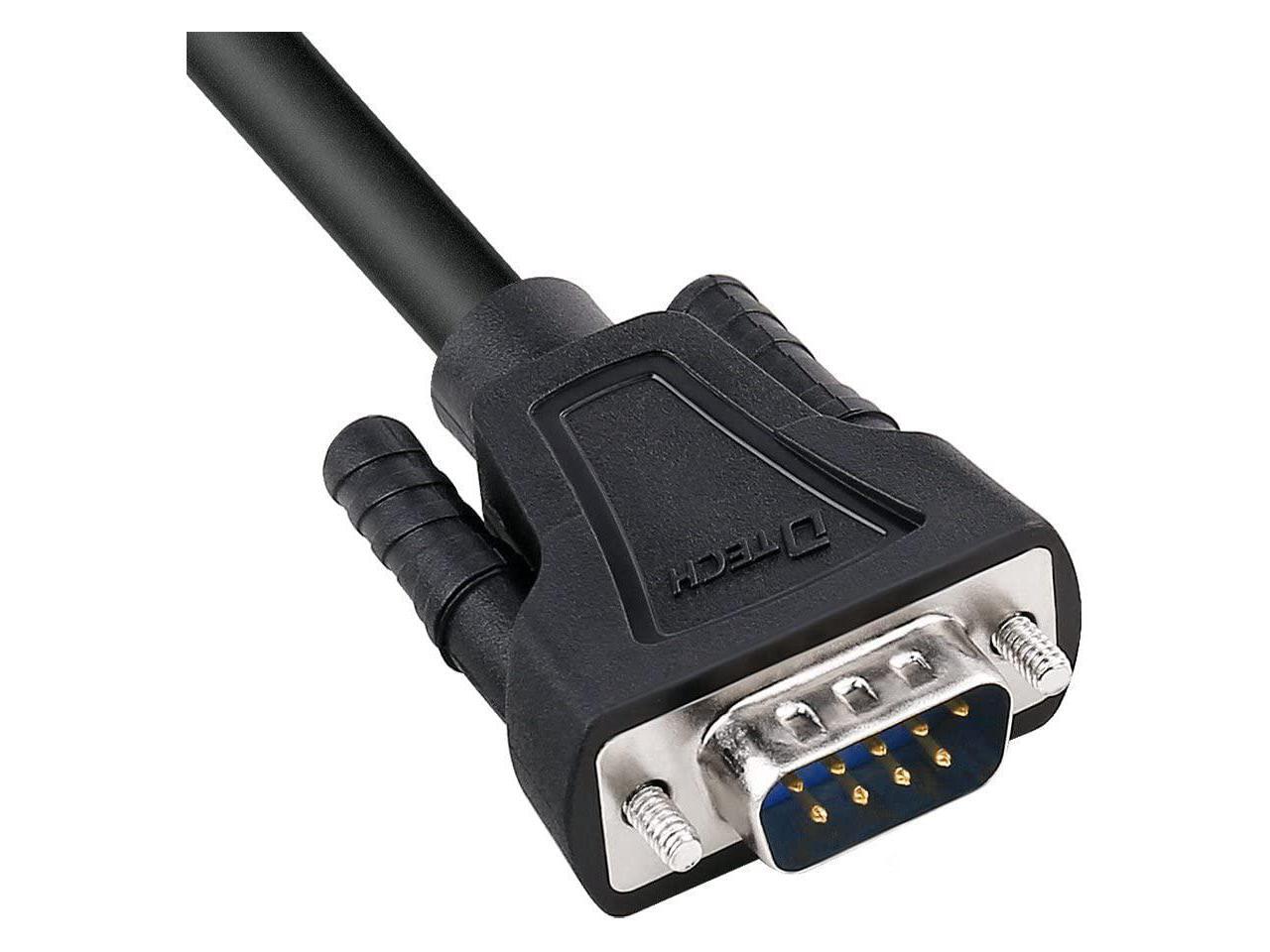 DTECH 6ft RS232 Serial Cable Extension Male to Female 9 Pin Straight