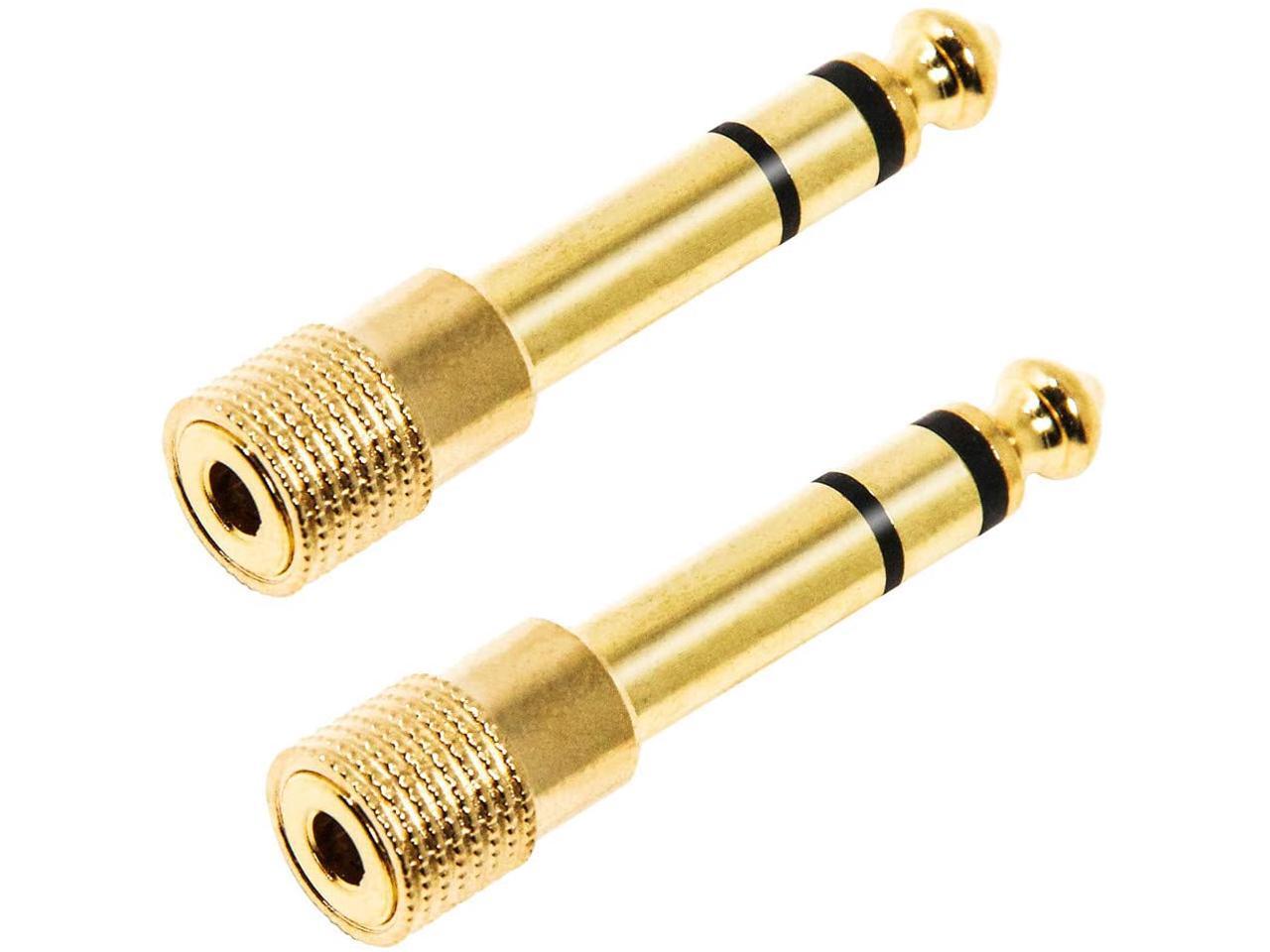 Headphones Adapter for Piano Keyboard 2Pack 3.5mm 1/8 Female to 6.35mm