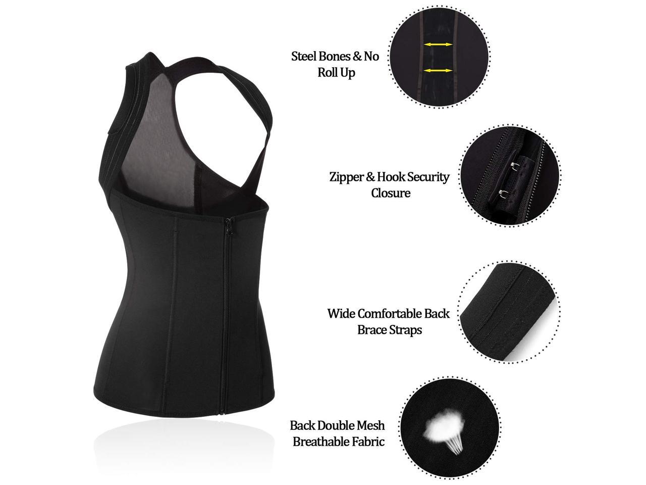 Women Back Braces Posture Corrector Waist Trainer Vest Tummy Control ...