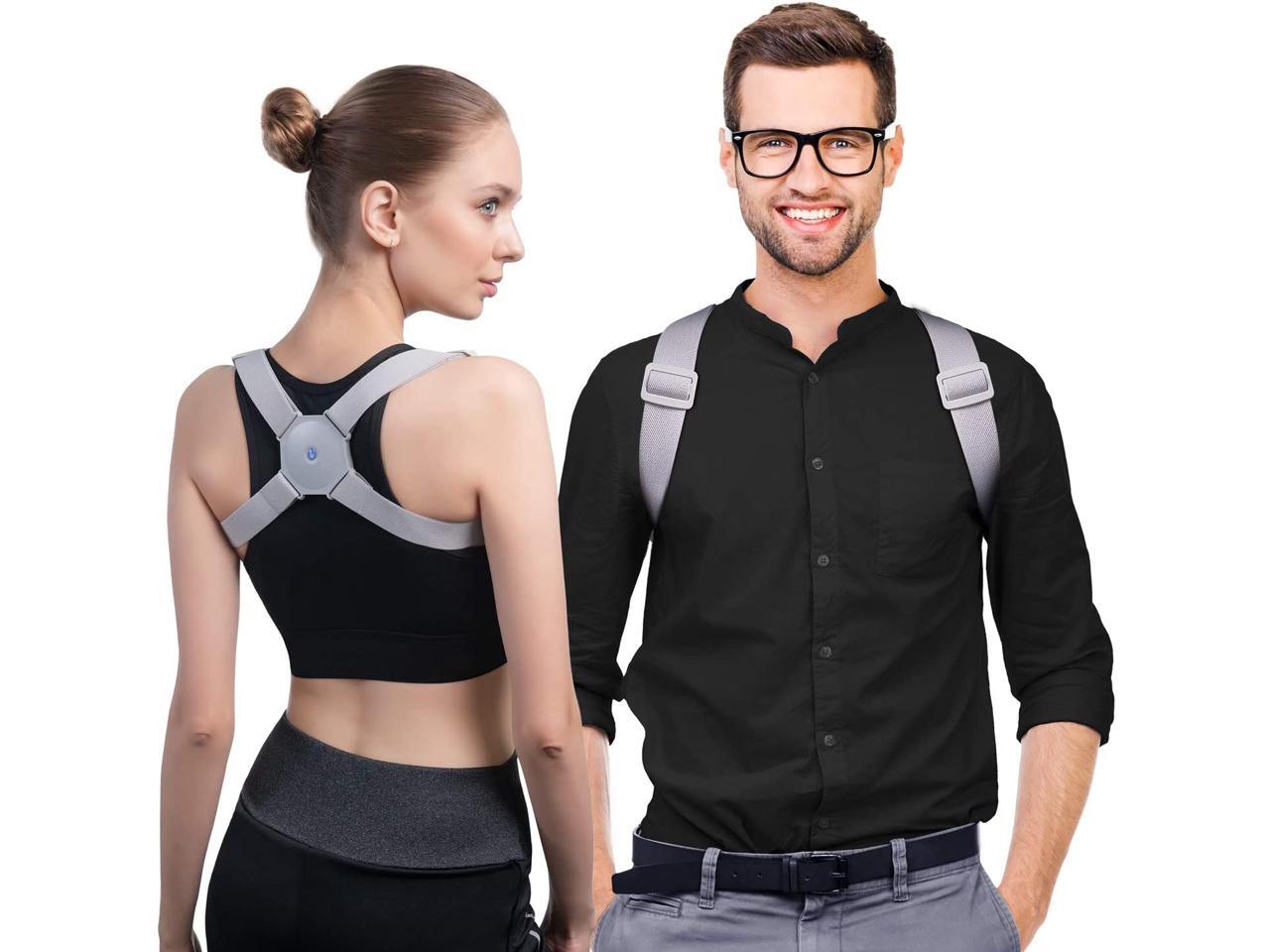 L Posture Corrector for Women and Men KarmaRebirth Upper Back Brace with Back Magnet Shoulder Cushion Adjustable Clavicle Kyphosis Brace Improves Posture Relieve Lower Neck and Upper Back Pain