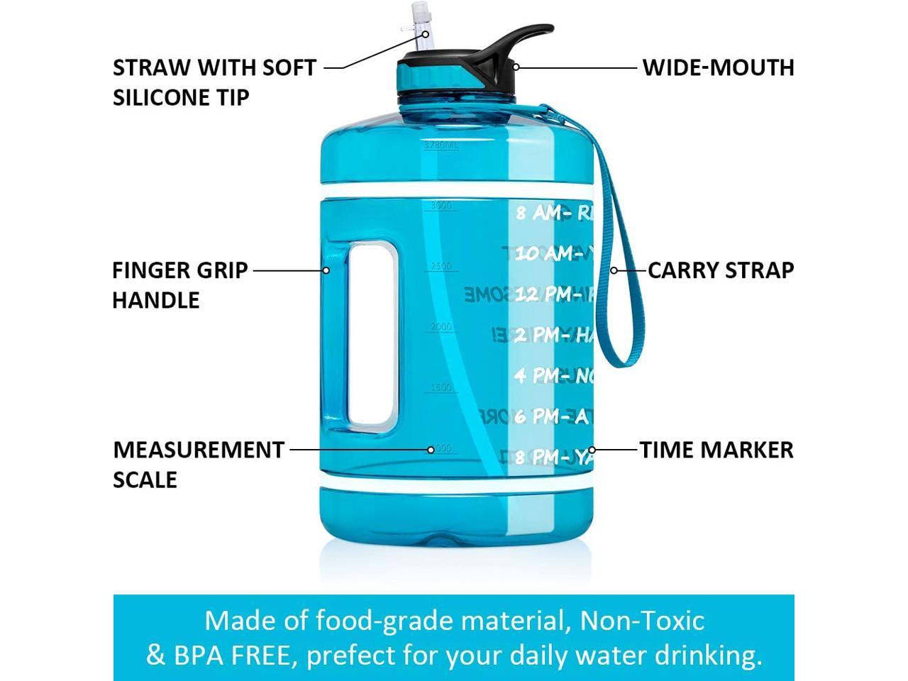 1 2 gallon water bottle with straw