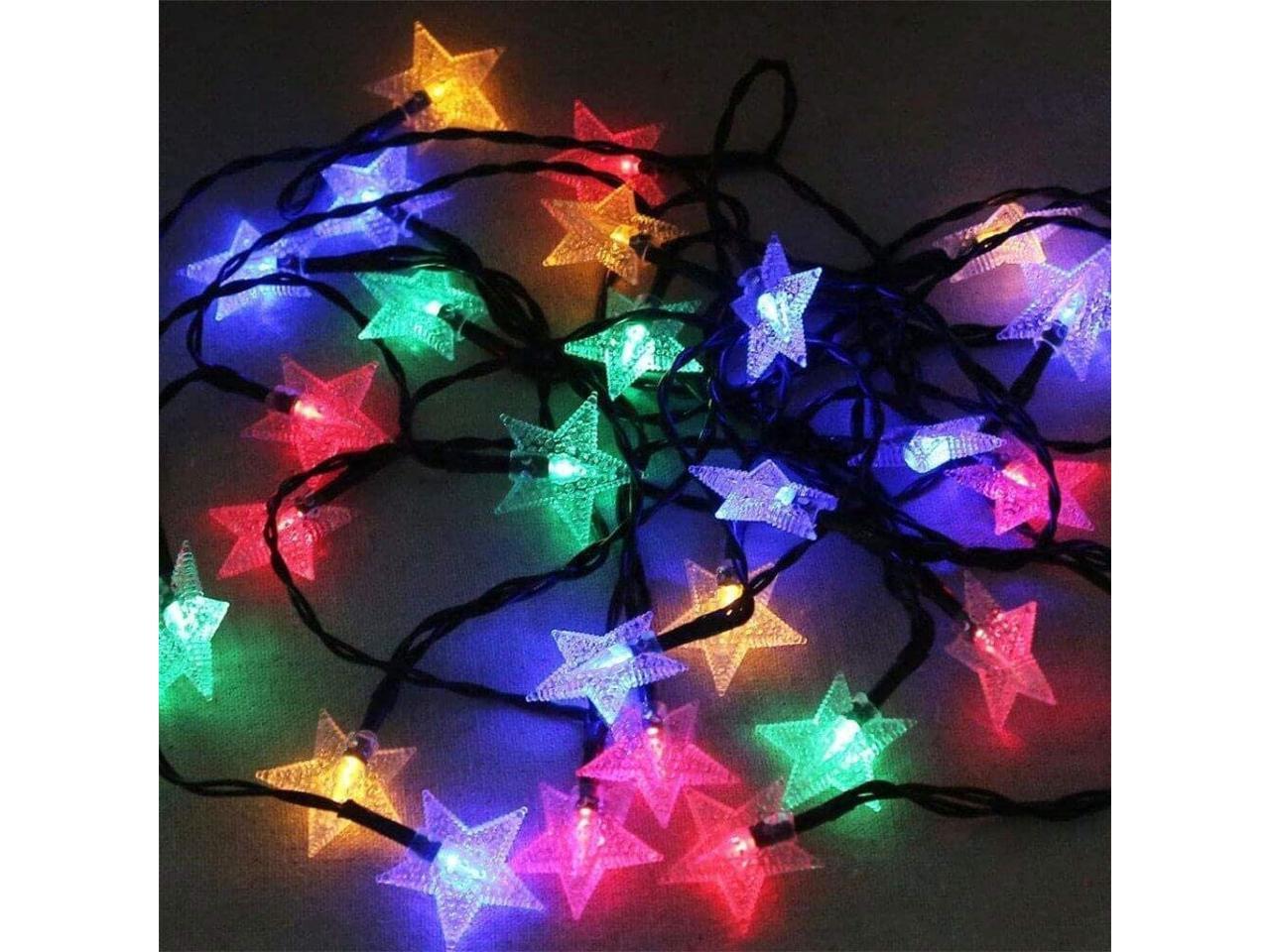 Solar Twinkle Star String Lights 50 LED Fairy Decorative Light for
