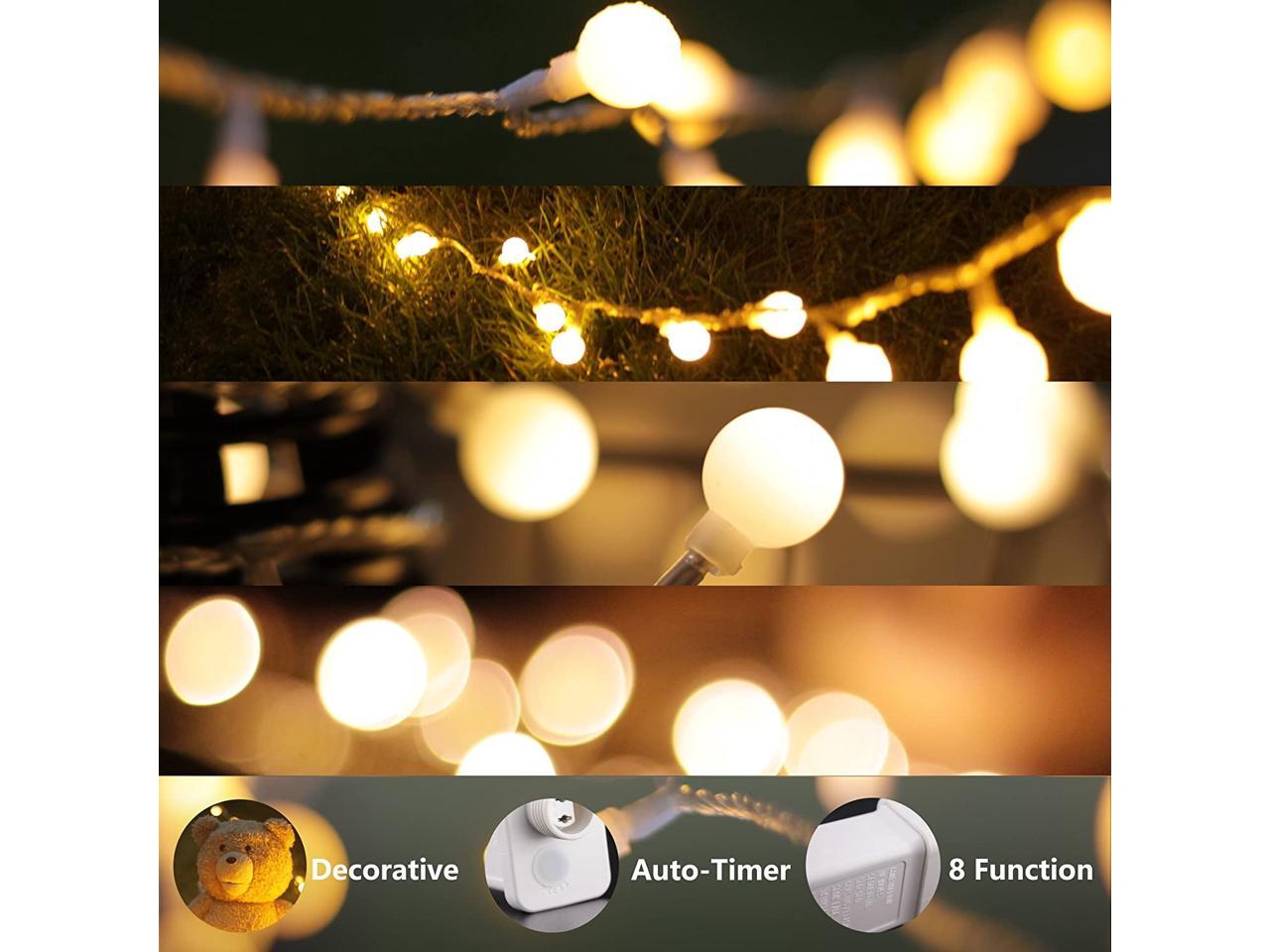 LED String Lights by myCozyLite Plug in String Lights 49Ft 100 LED Warm