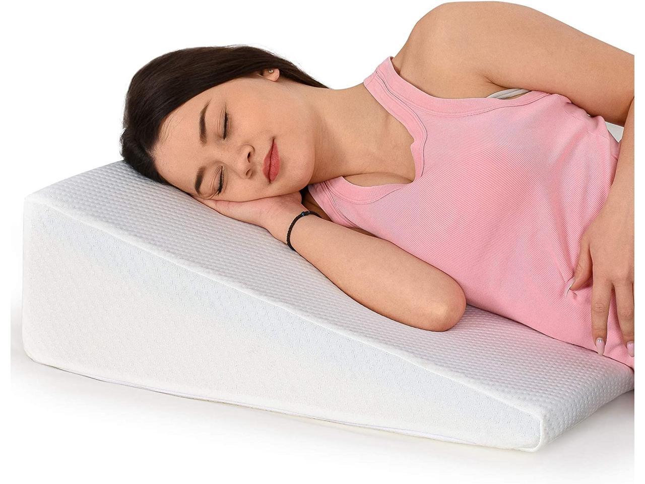 Bed Wedge Pillow Cooling Gel Memory Foam Top Acid Reflux Heartburn