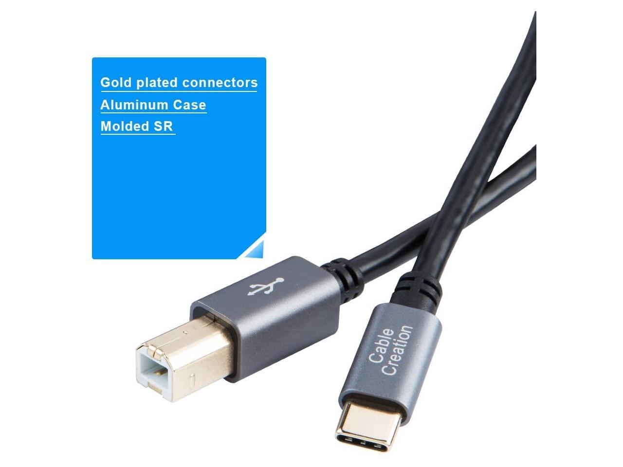 USB C to USB B Printer Cable 6.6 Feet USB C Printer Cable Compatible
