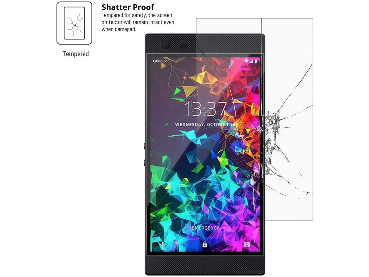 Orzly Razer Phone 2 Screen Protector Triple Pack of Tempered Glass