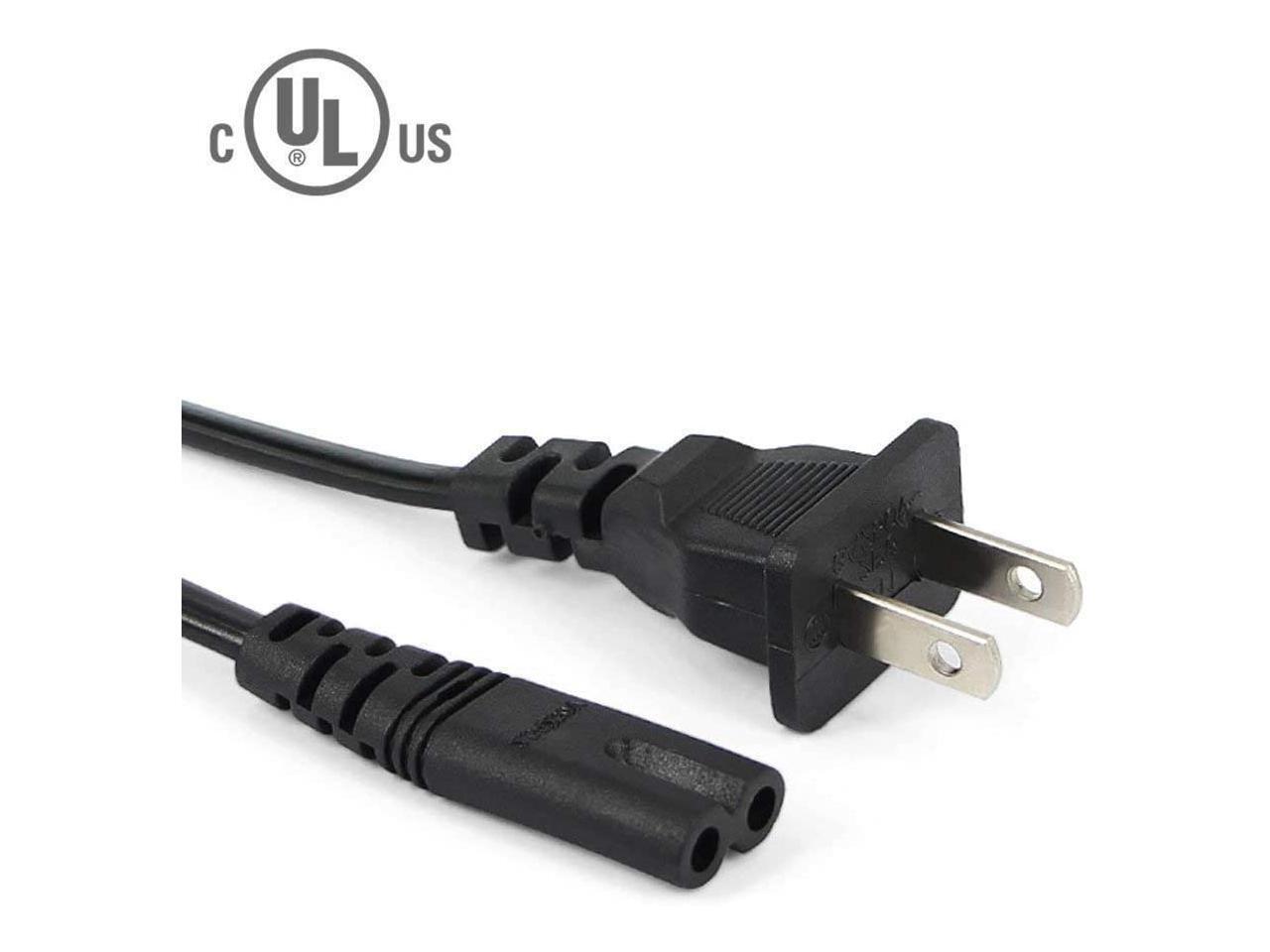 2 Prong AC Power Cord Cable Compatible with Canon PIXMA MG/IP/MP/MX