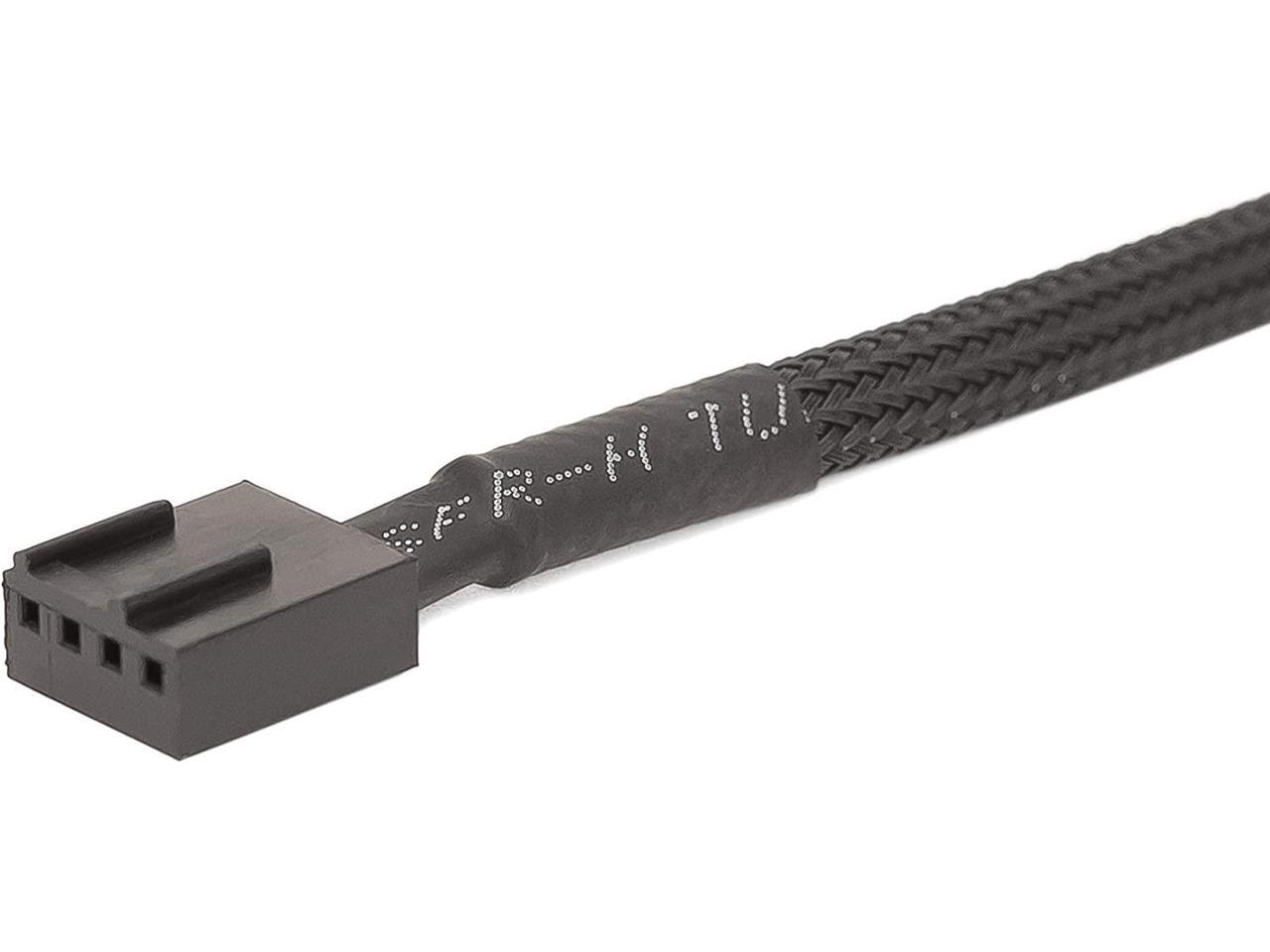 PWM Fan Extension Cable 10.5 inch PC Fan Extension Cable Compatible with ATX Case 3 Pin & 4