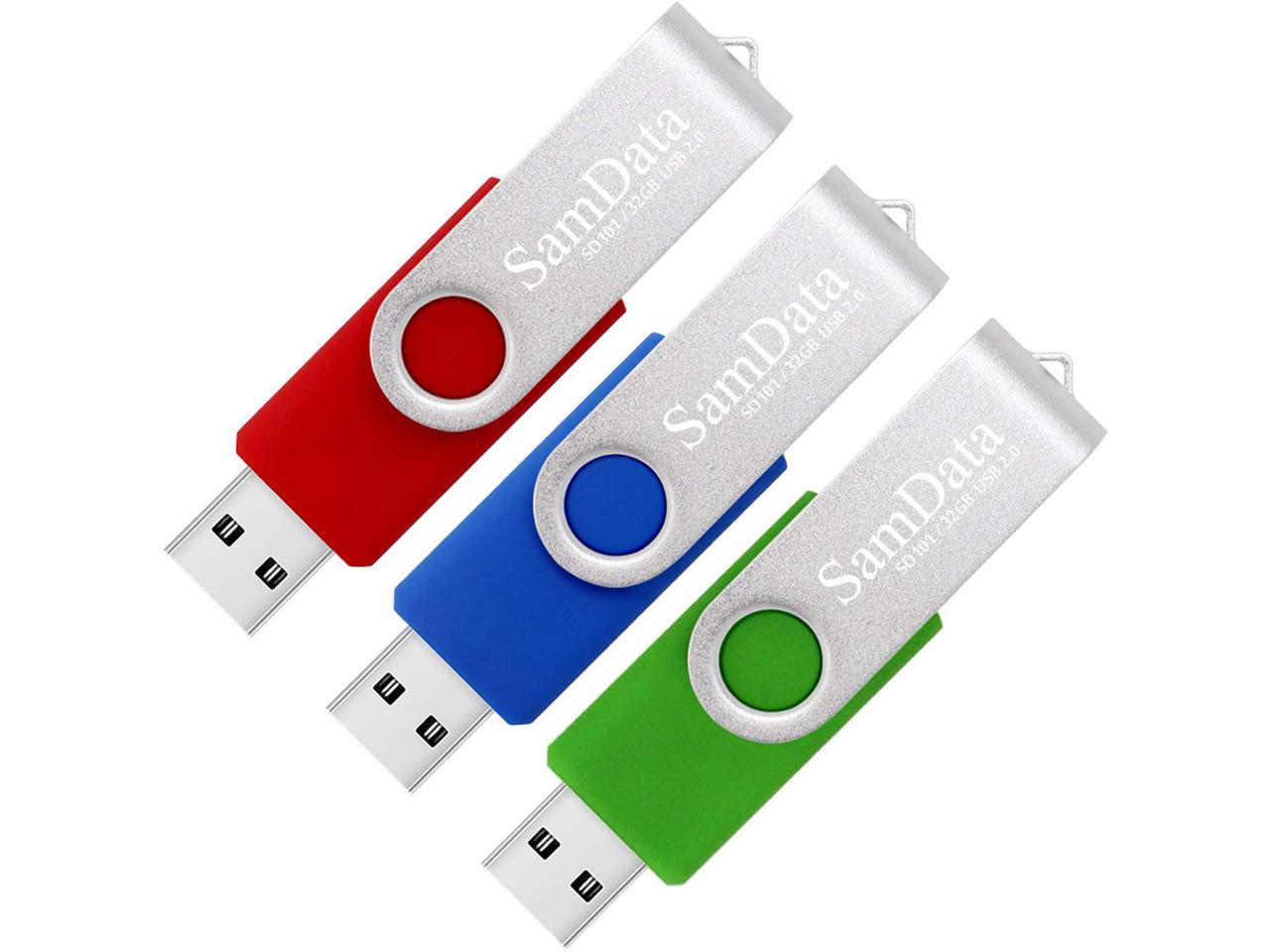 SamData 32GB USB Flash Drives 2 Pack 32GB Thumb Drives Memory Stick Jump Drive with LED Light for Storage and Backup 2 Pack Black 